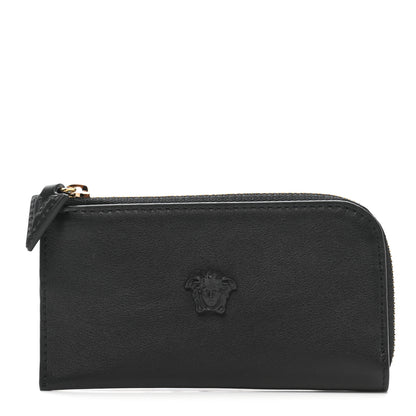Versace Nappa La Medusa Zip Pouch Card Holder Black 1 of 7