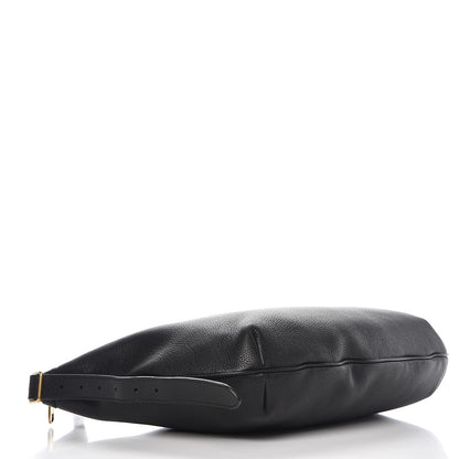 Gucci Grained Calfskin Logo Half Moon Hobo Black 4 of 7