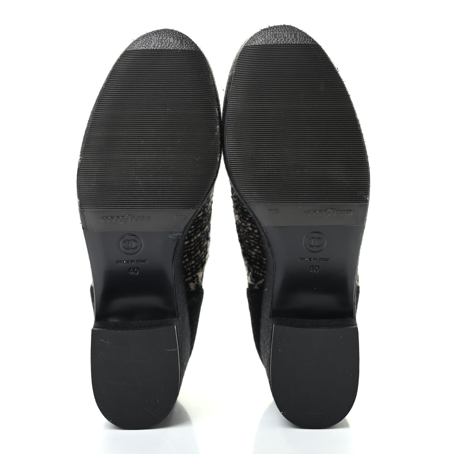 Tweed Lace Up Platform Oxfords 40 Black Multicolor