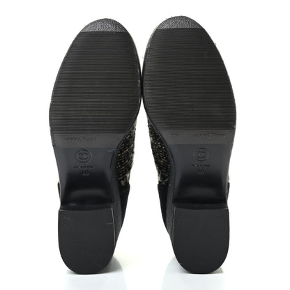 Chanel Tweed Lace Up Platform Oxfords 40 Black Multicolor 5 of 8