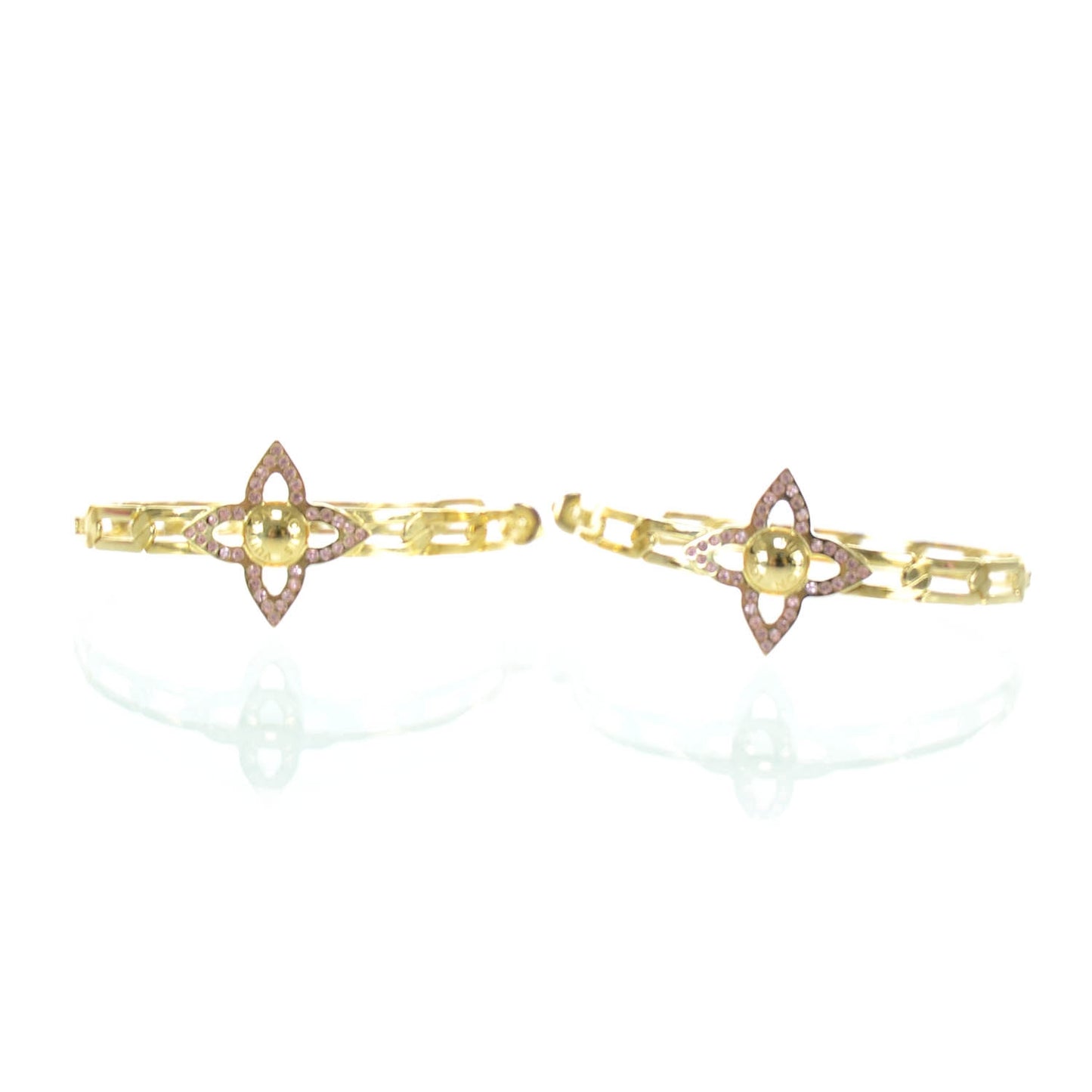 Swarovski Strass Flower Power Hoop Earrings