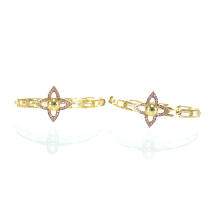 Louis Vuitton Swarovski Strass Flower Power Hoop Earrings 1 of 5
