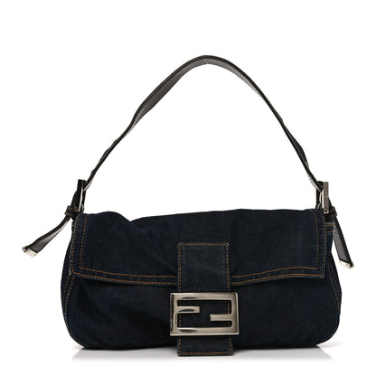 Fendi Denim Baguette Blue 1 of 10