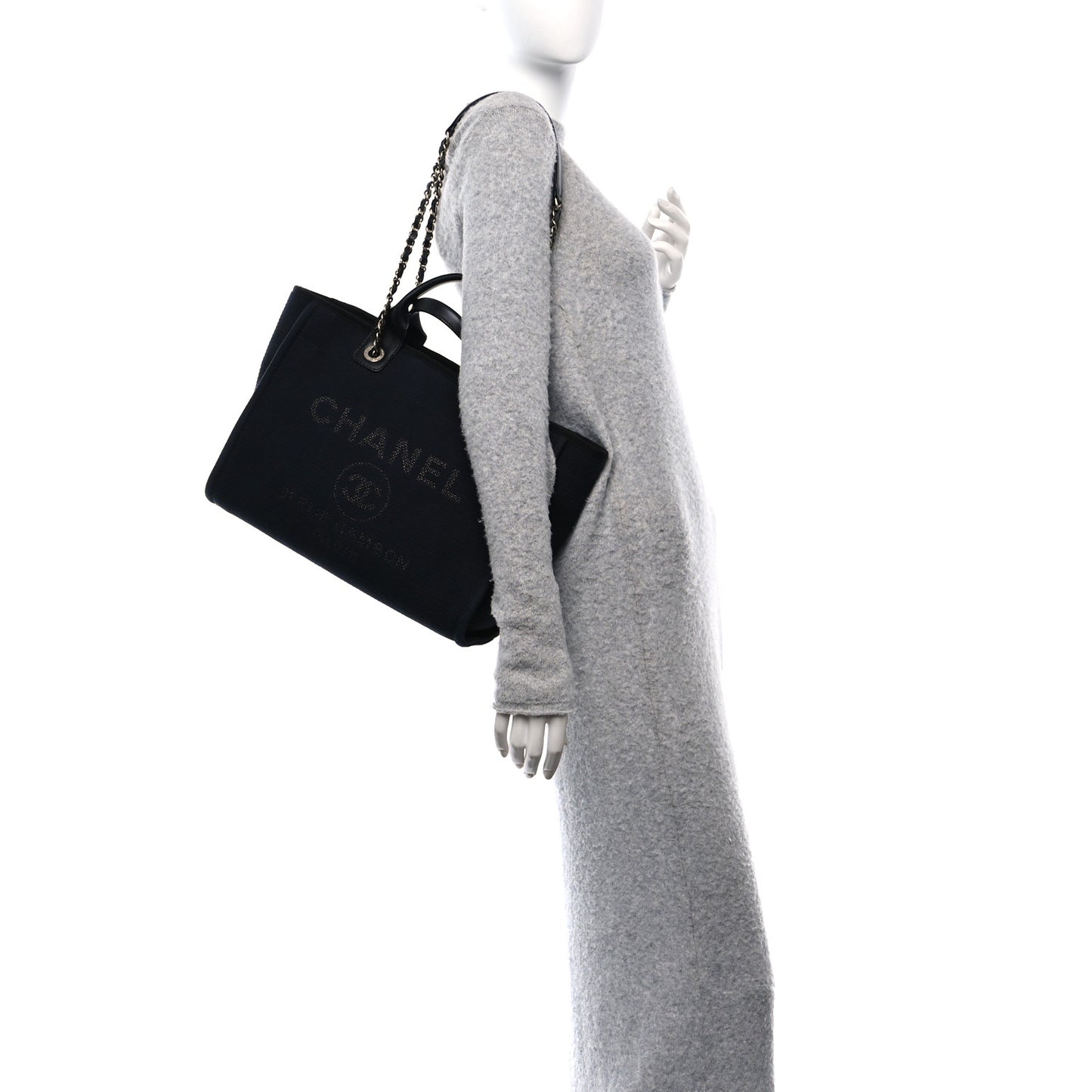 Mixed Fibers Small Deauville Tote Navy