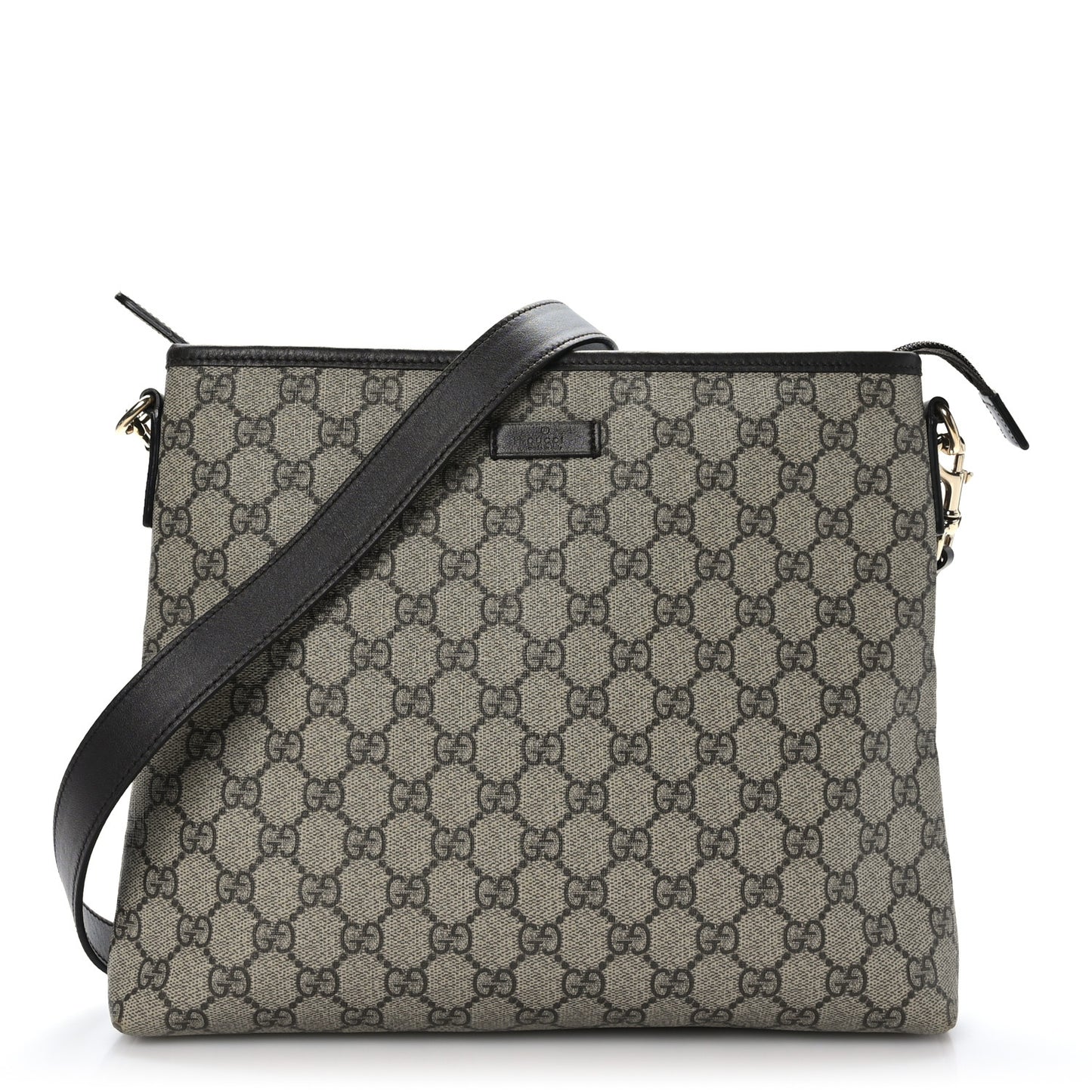 GG Plus Monogram Medium Flat Messenger Bag Dark Brown