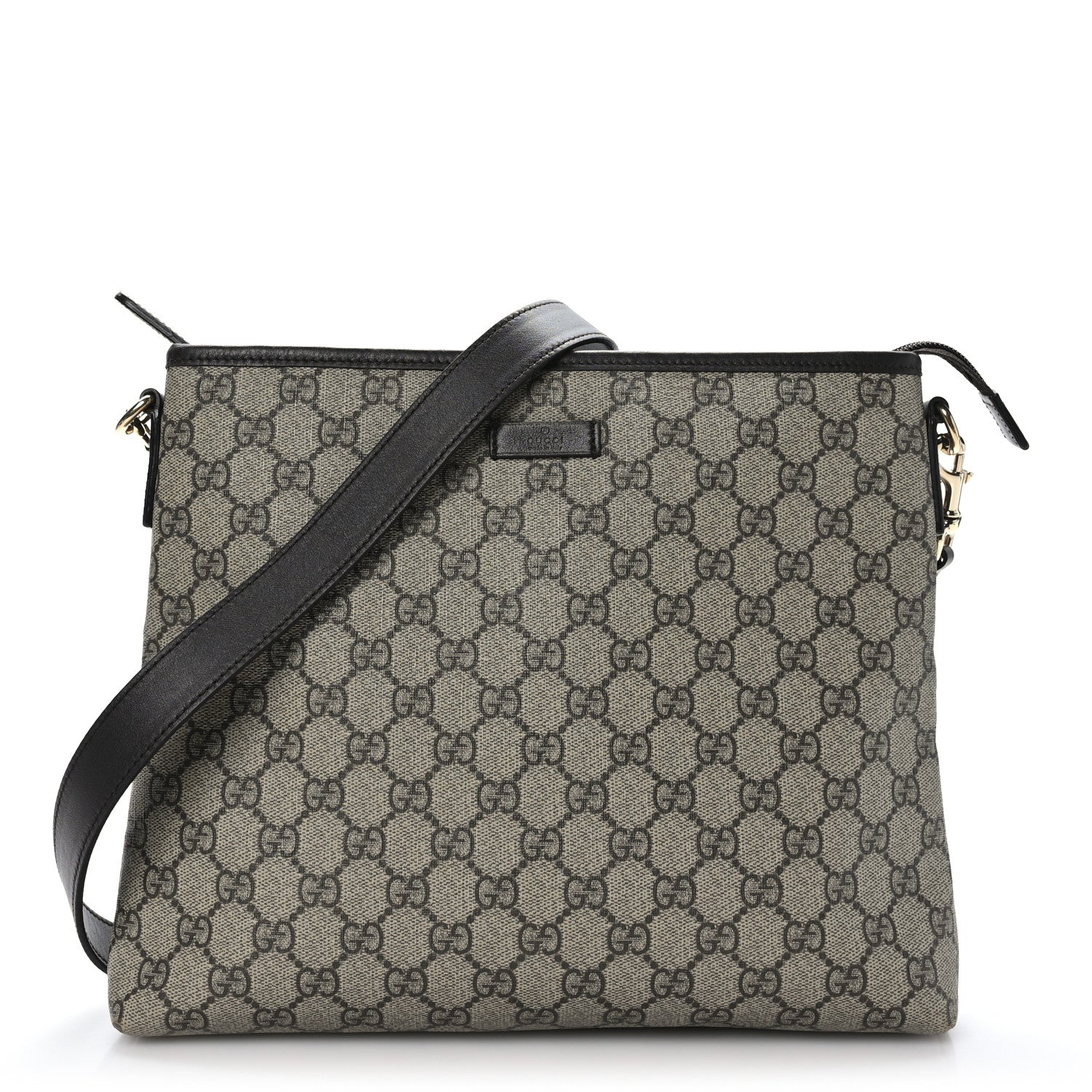 Gucci GG Plus Monogram Medium Flat Messenger Bag Dark Brown 1 of 10