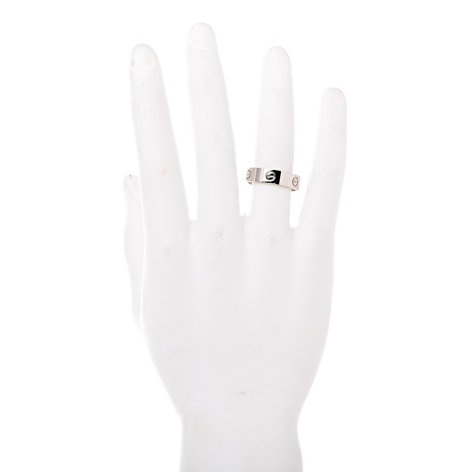 Cartier 18K White Gold 5.5mm LOVE Ring 63 10.25 2 of 5