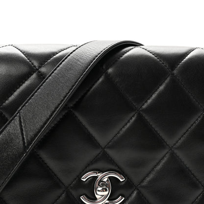 Chanel Lambskin Quilted Small Chain Rows Flap Black 8 of 10