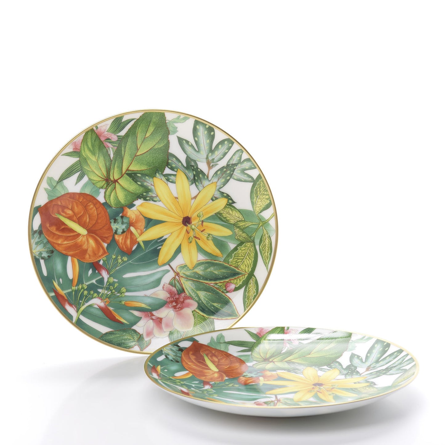 Porcelain Passifolia Dessert Plate N°2 Set of 2