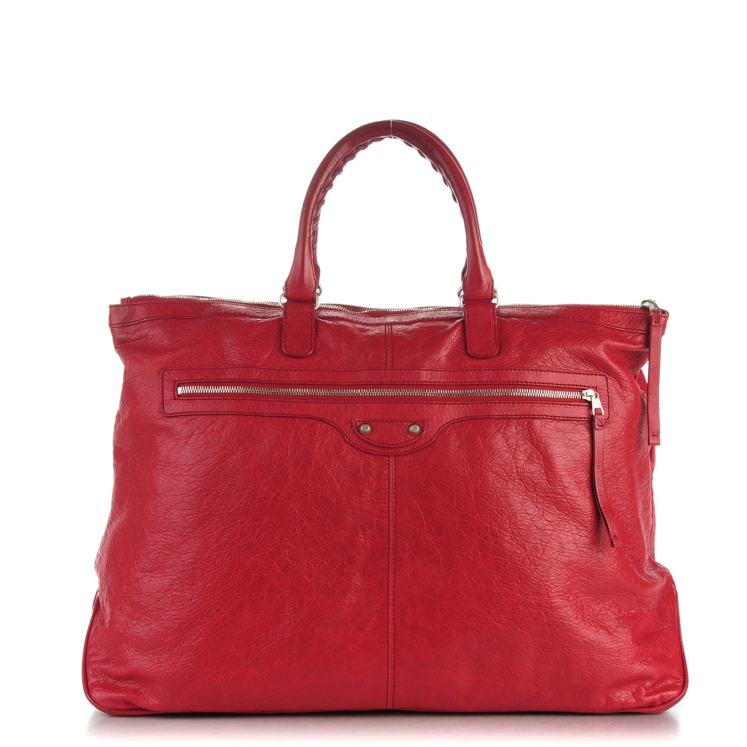 Balenciaga Agneau Classic Hardware Oversize Mens Bag Groseille 1 of 9