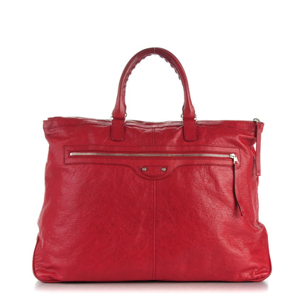 Balenciaga Agneau Classic Hardware Oversize Mens Bag Groseille 1 of 9