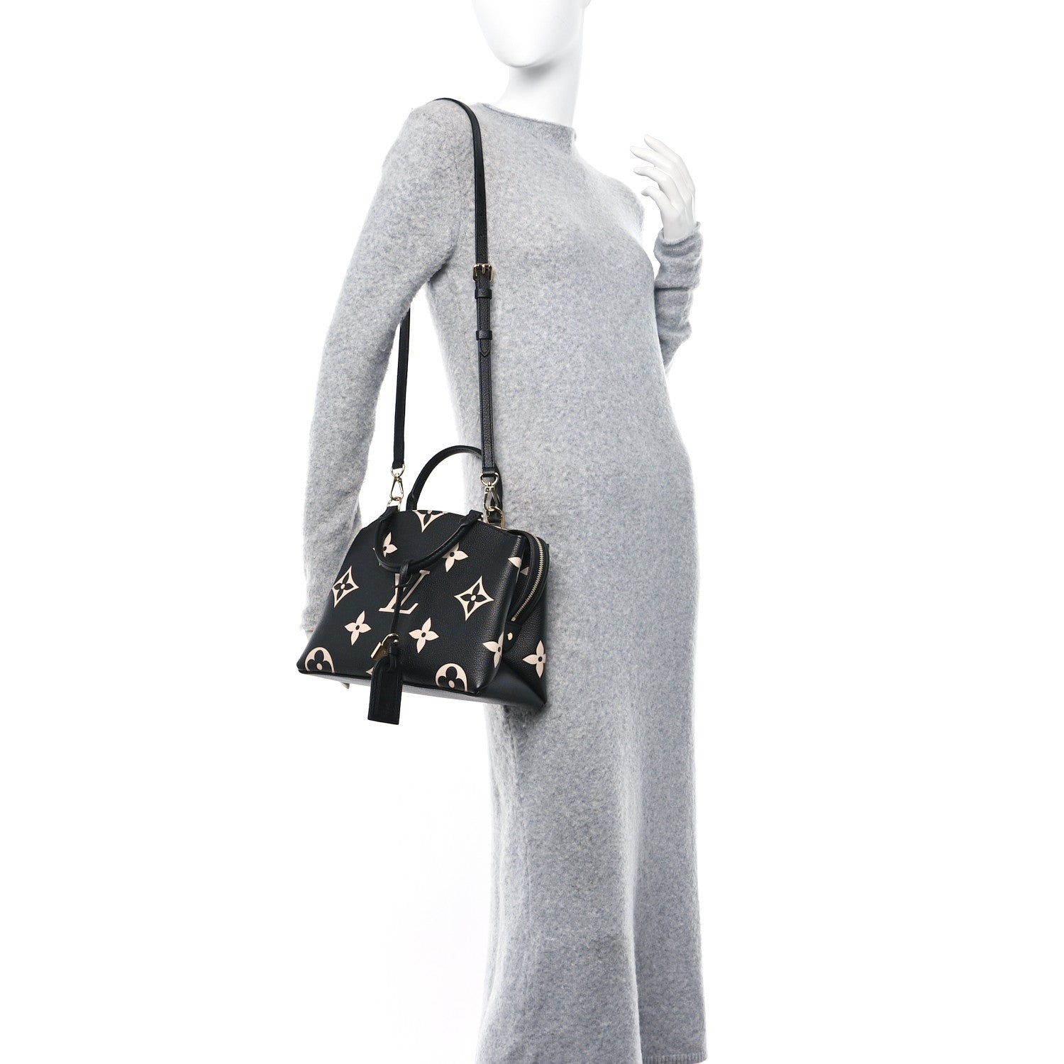 Louis Vuitton Empreinte Monogram Giant Petit Palais Black Beige 2 of 9