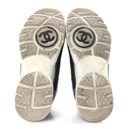 Chanel Fabric Suede Calfskin Quilted CC Sneakers 39 Dark Grey 6 of 8