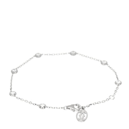 Cartier 18K White Gold 7 Diamond D'Amour Station Bracelet 3 of 4