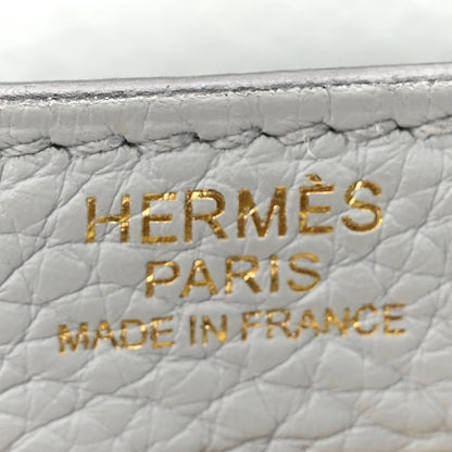 Hermes Taurillon Clemence Kelly Retourne 32 Bleu Pale 6 of 10