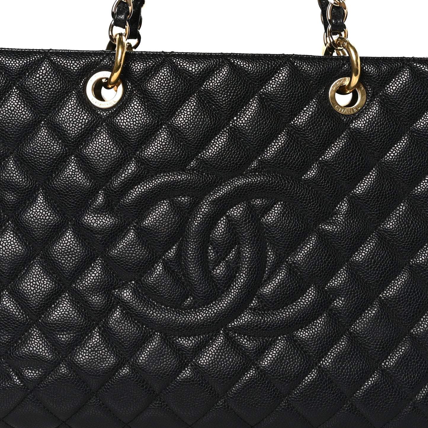 Caviar Quilted XL Grand Shopping Tote GST Black