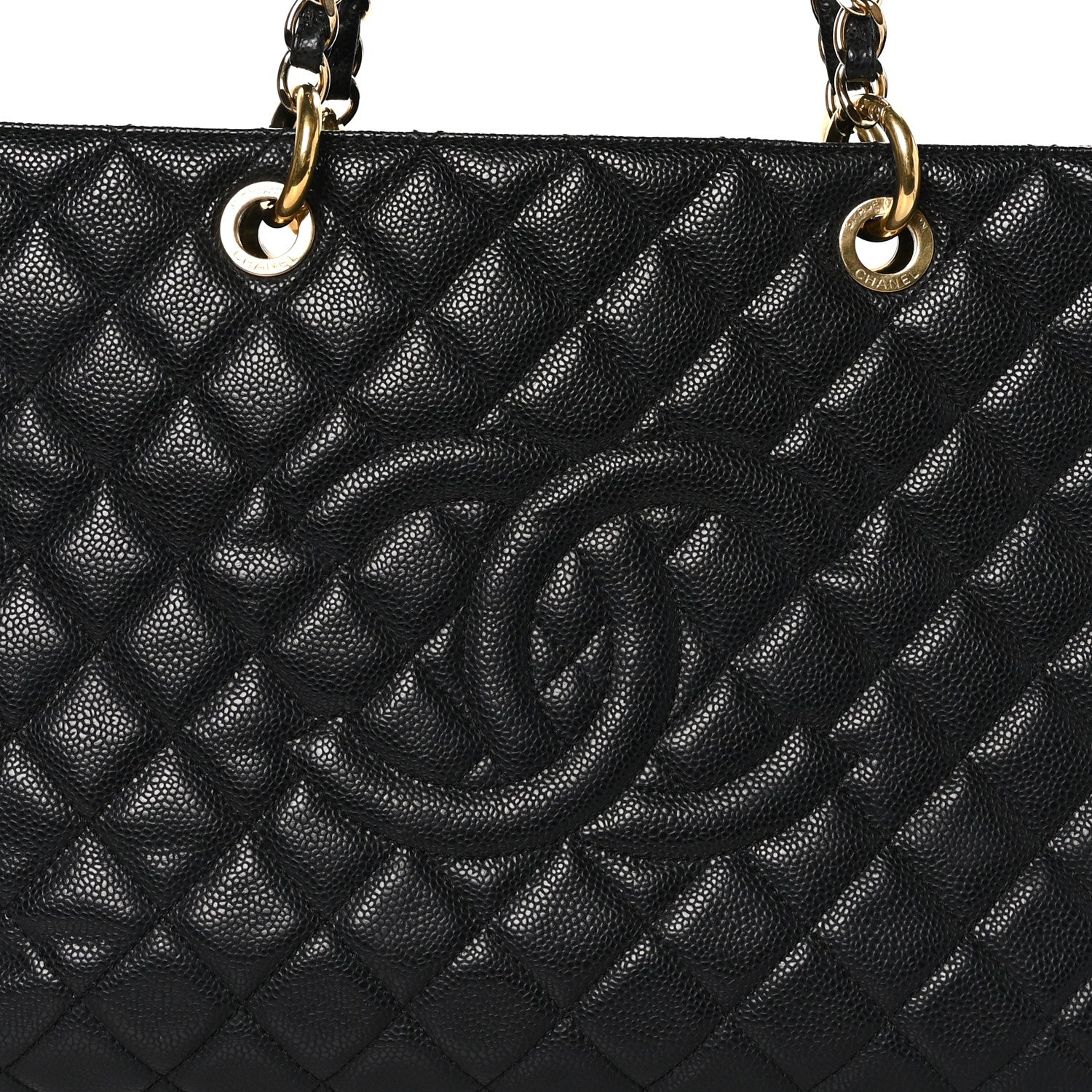 Chanel Caviar Quilted XL Grand Shopping Tote GST Black 9 of 12