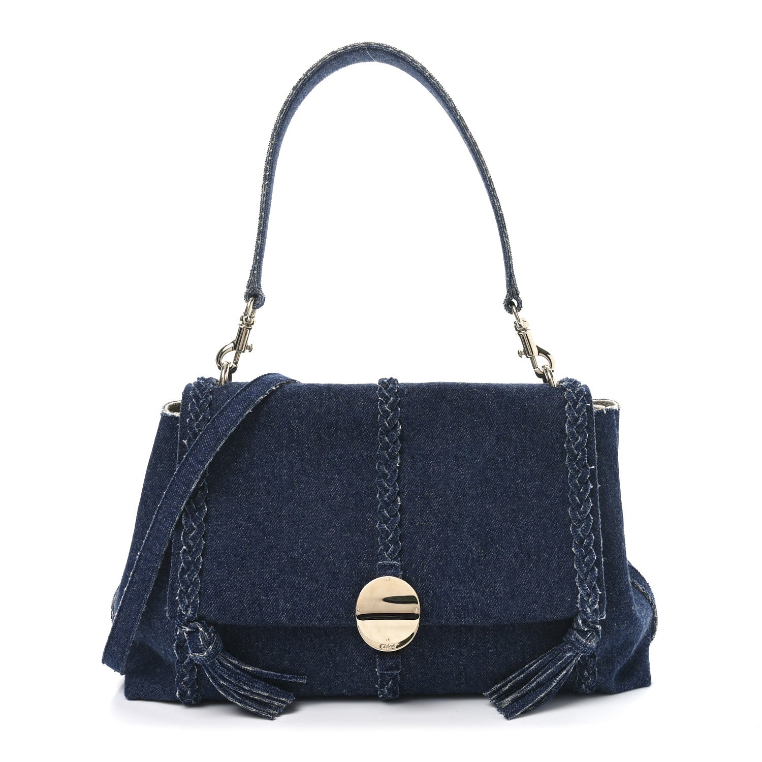 Chloe Denim Medium Penelope Shoulder Bag Blue 1 of 11