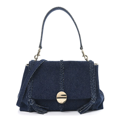 Chloe Denim Medium Penelope Shoulder Bag Blue 1 of 11