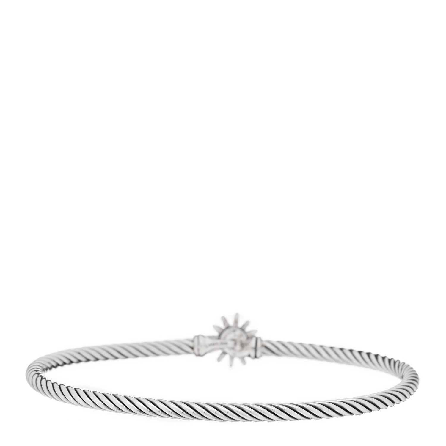 David Yurman Sterling Silver Diamond Starburst Bracelet 2 of 3