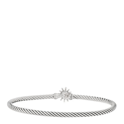 David Yurman Sterling Silver Diamond Starburst Bracelet 2 of 3