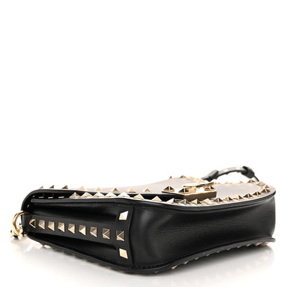 Valentino Garavani Vitello Rockstud Shoulder Flap Messenger Bag Black 4 of 11