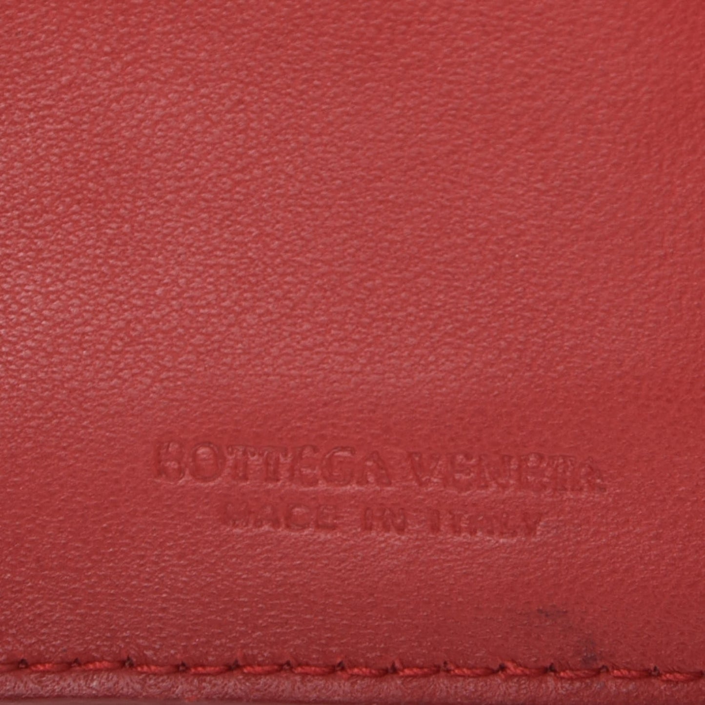 Nappa Intrecciato Continental Snap Wallet Red