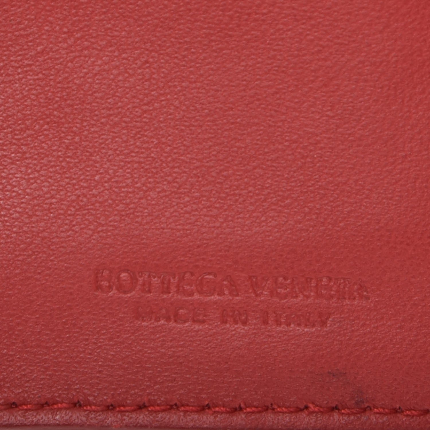 Bottega Veneta Nappa Intrecciato Continental Snap Wallet Red 6 of 7