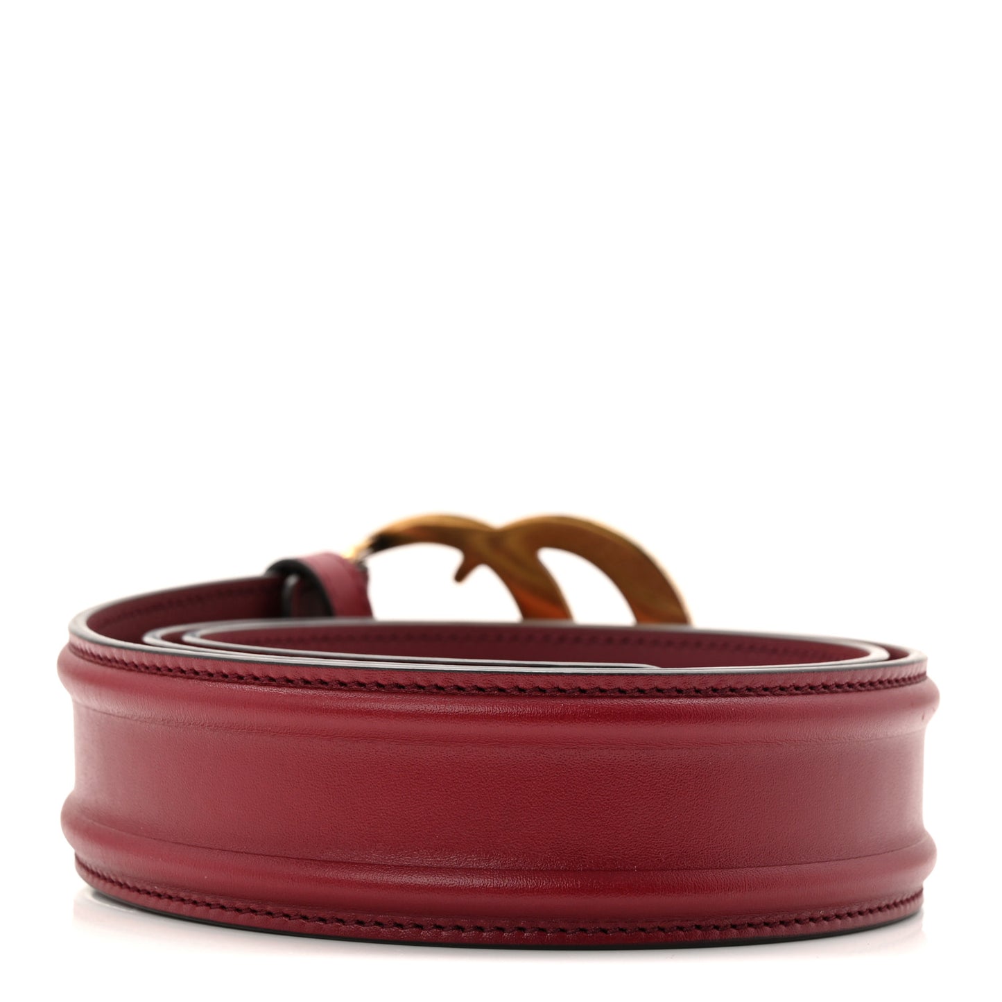 Ciny Lux Calfskin Patterned Double G 40mm Belt 85 34 Rubicund