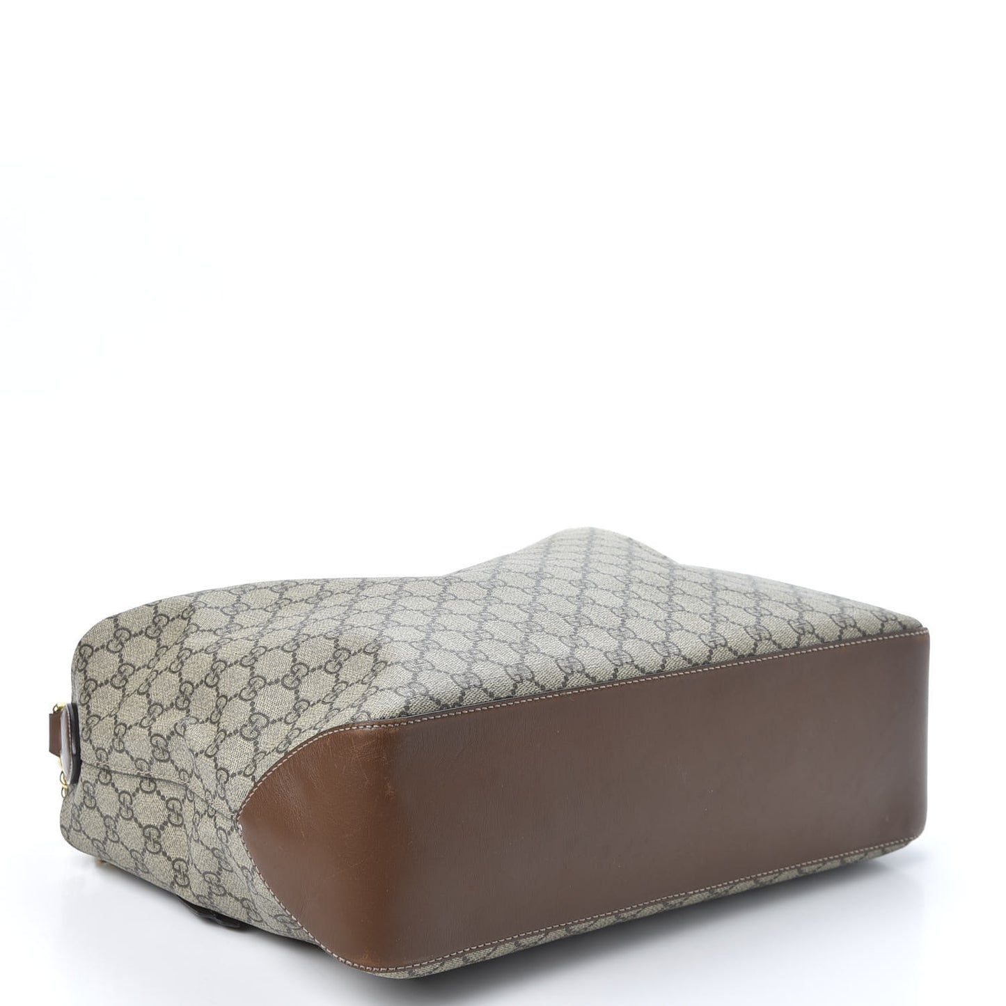 GG Supreme Monogram Large Linea A Hobo Light Brown