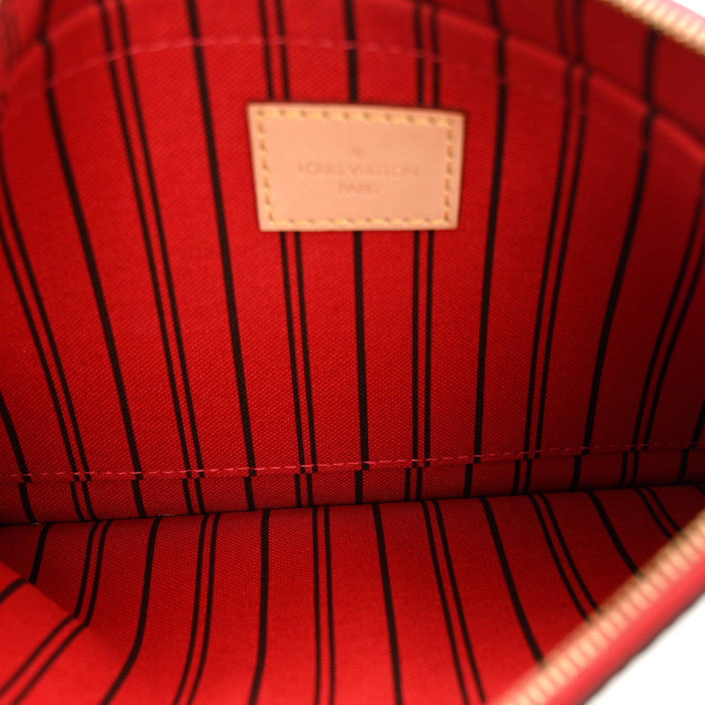 Monogram Neverfull MM GM Pochette Cherry