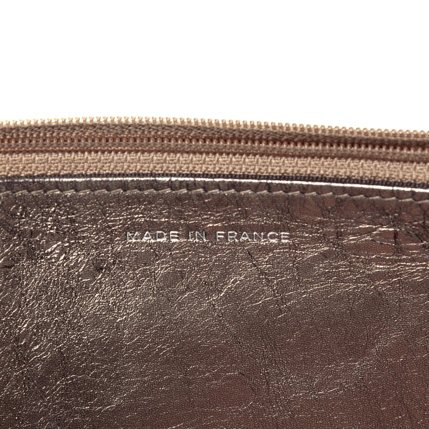 Metallic Aged Calfskin Quilted Reissue Wallet On Chain WOC Bronze