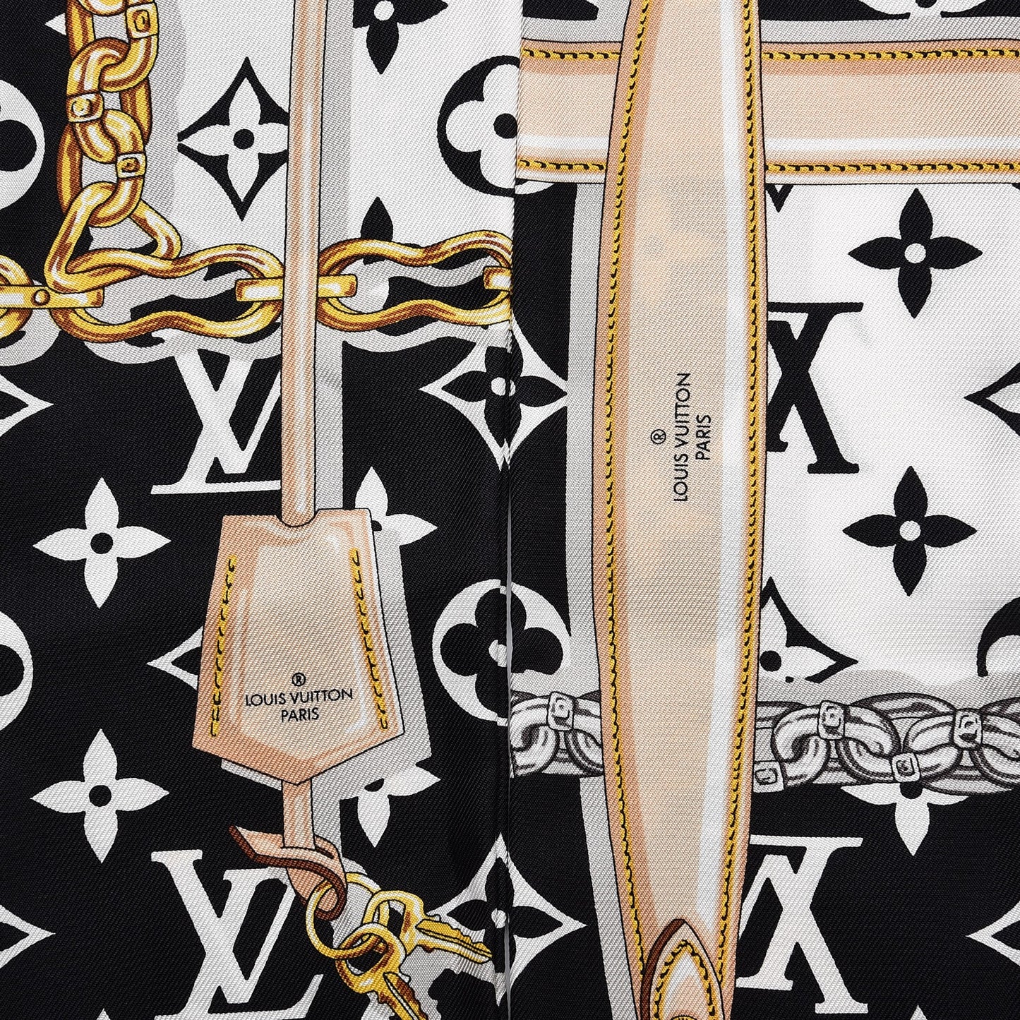 Silk Monogram Confidential Bandeau Black