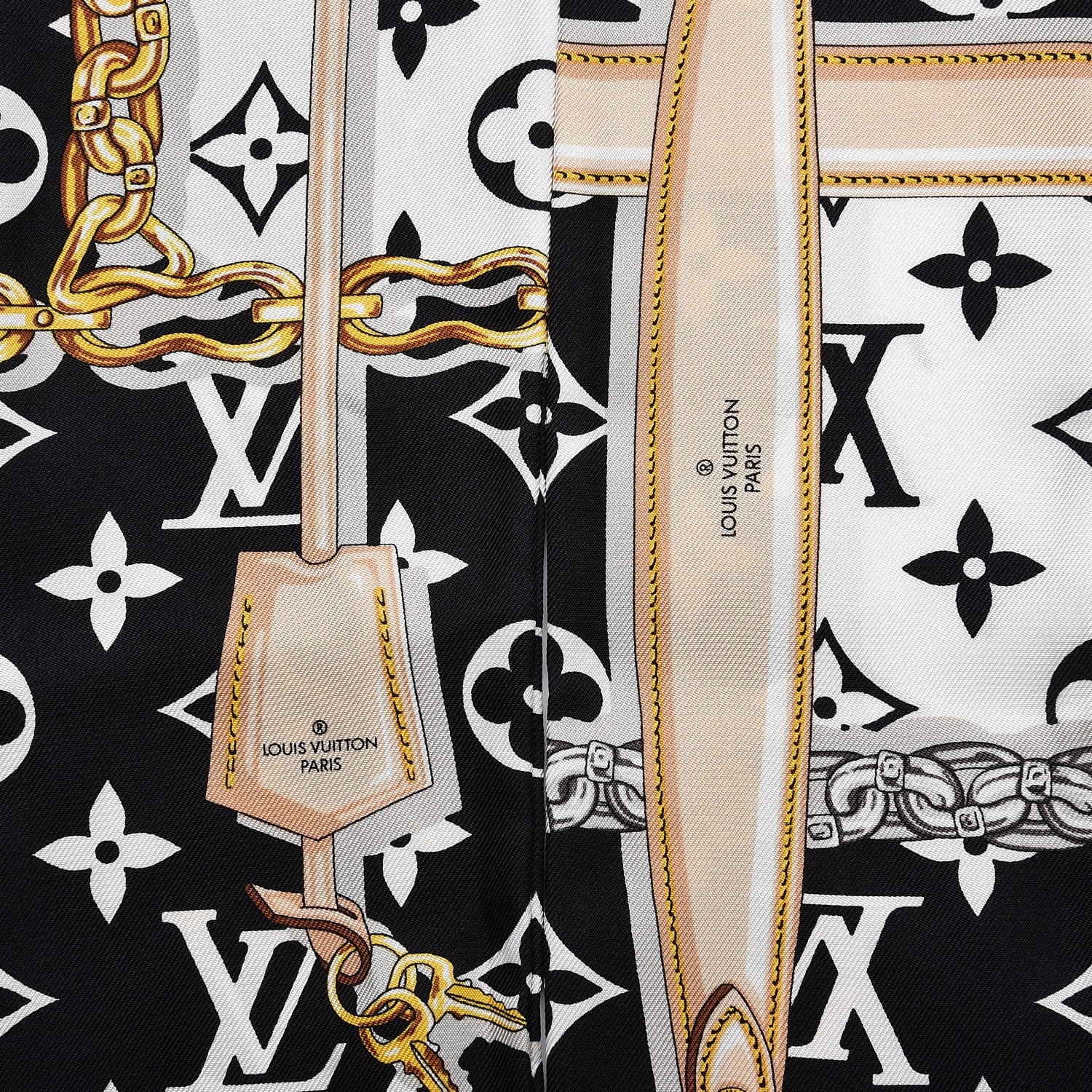Louis Vuitton Silk Monogram Confidential Bandeau Black 4 of 6