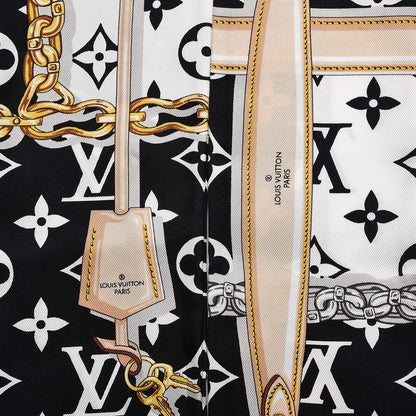 Louis Vuitton Silk Monogram Confidential Bandeau Black 4 of 6