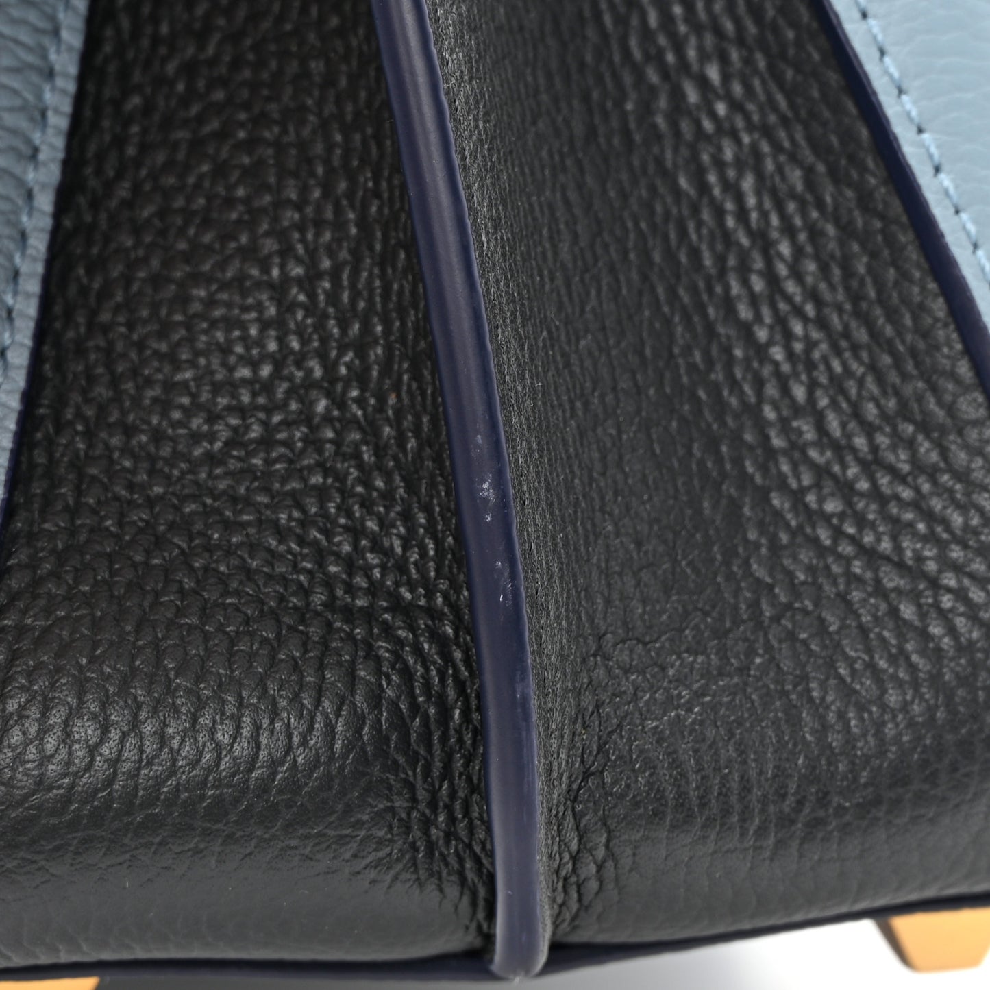 Grained Calfskin Large Milla Convertible Backpack Navy Multicolor