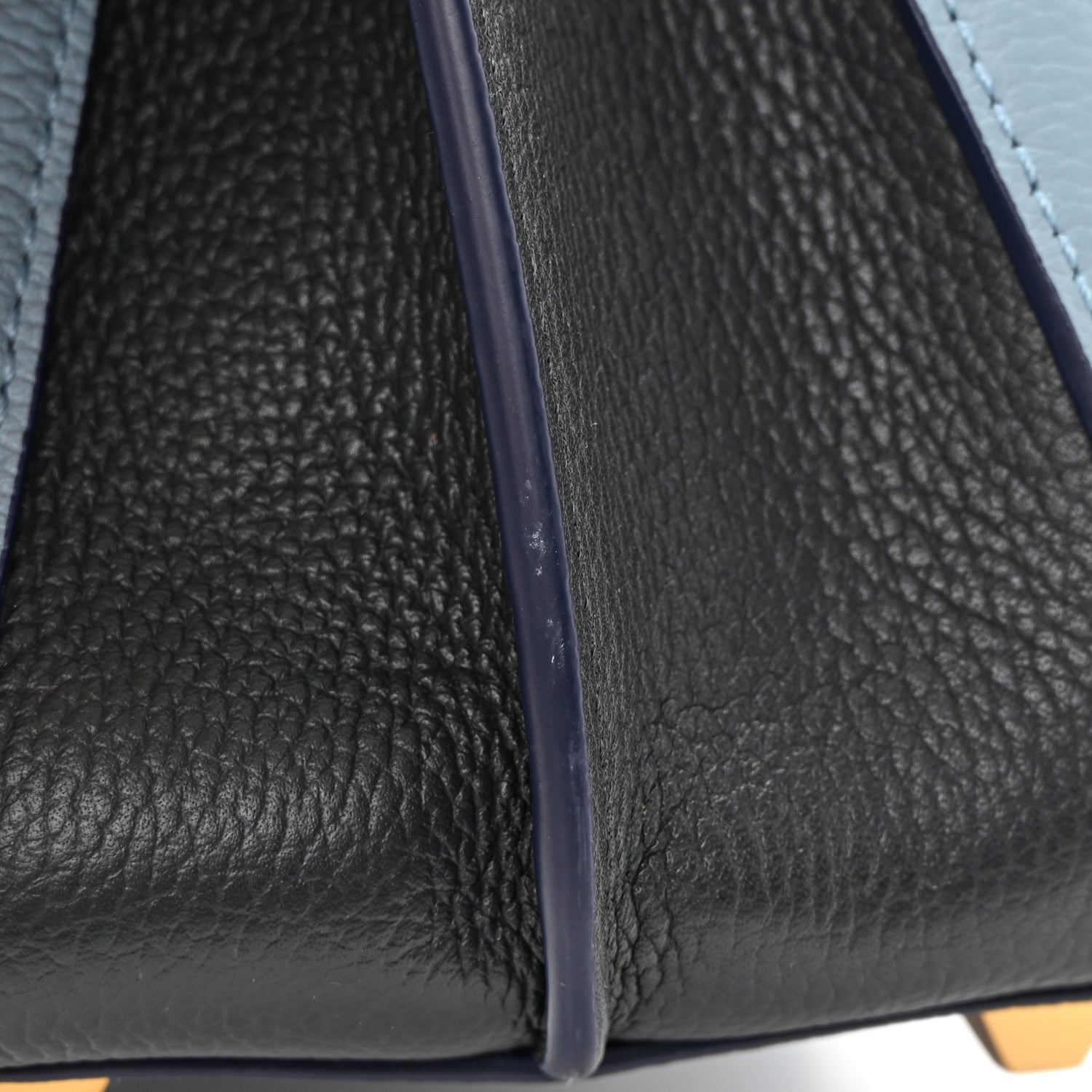 MCM Grained Calfskin Large Milla Convertible Backpack Navy Multicolor 12 of 15