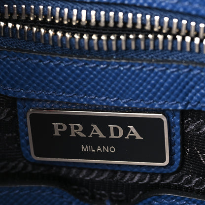 Prada Saffiano Cuir Flat Messenger Bag Bluette 6 of 8