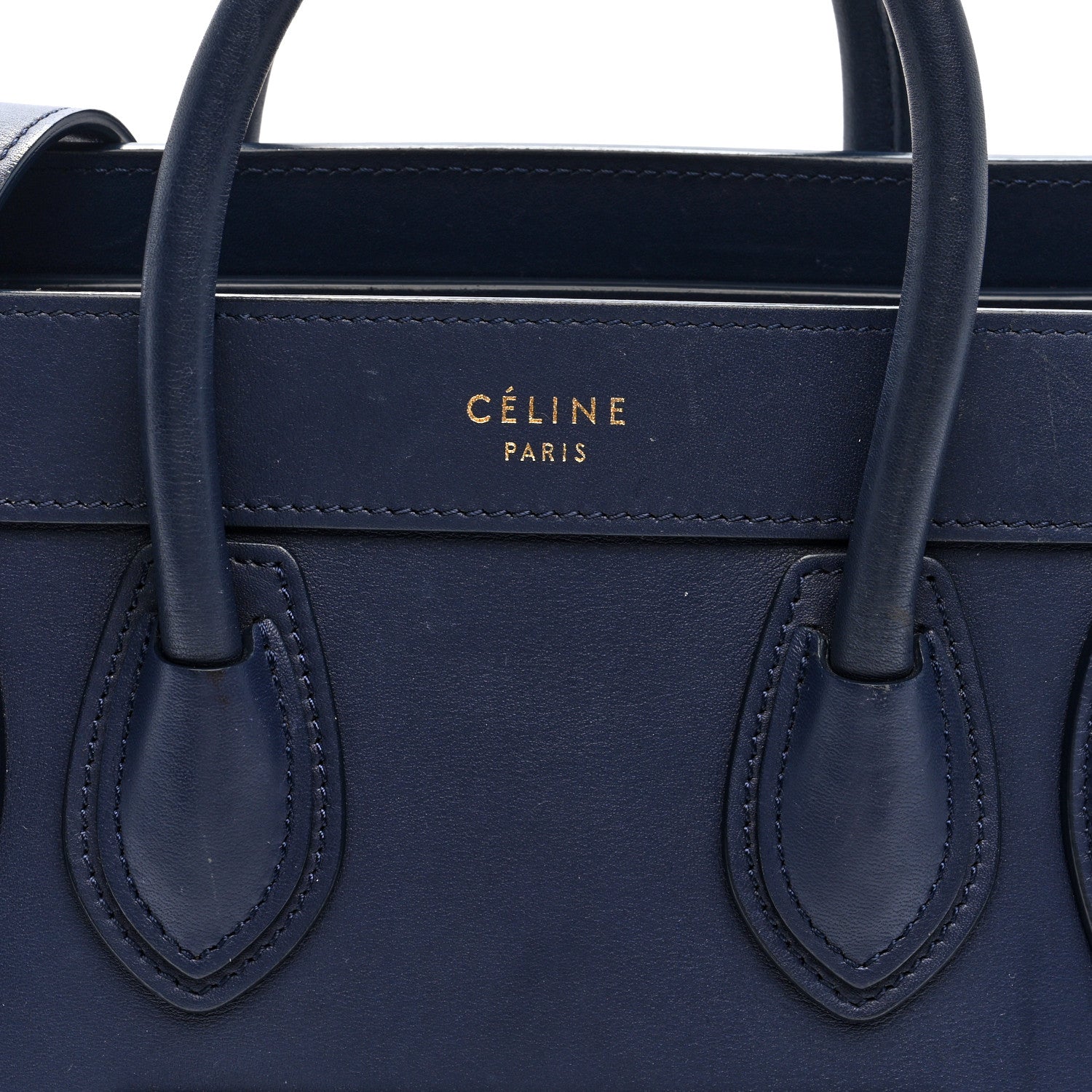 Celine Smooth Calfskin Nano Luggage Ink 7 of 9