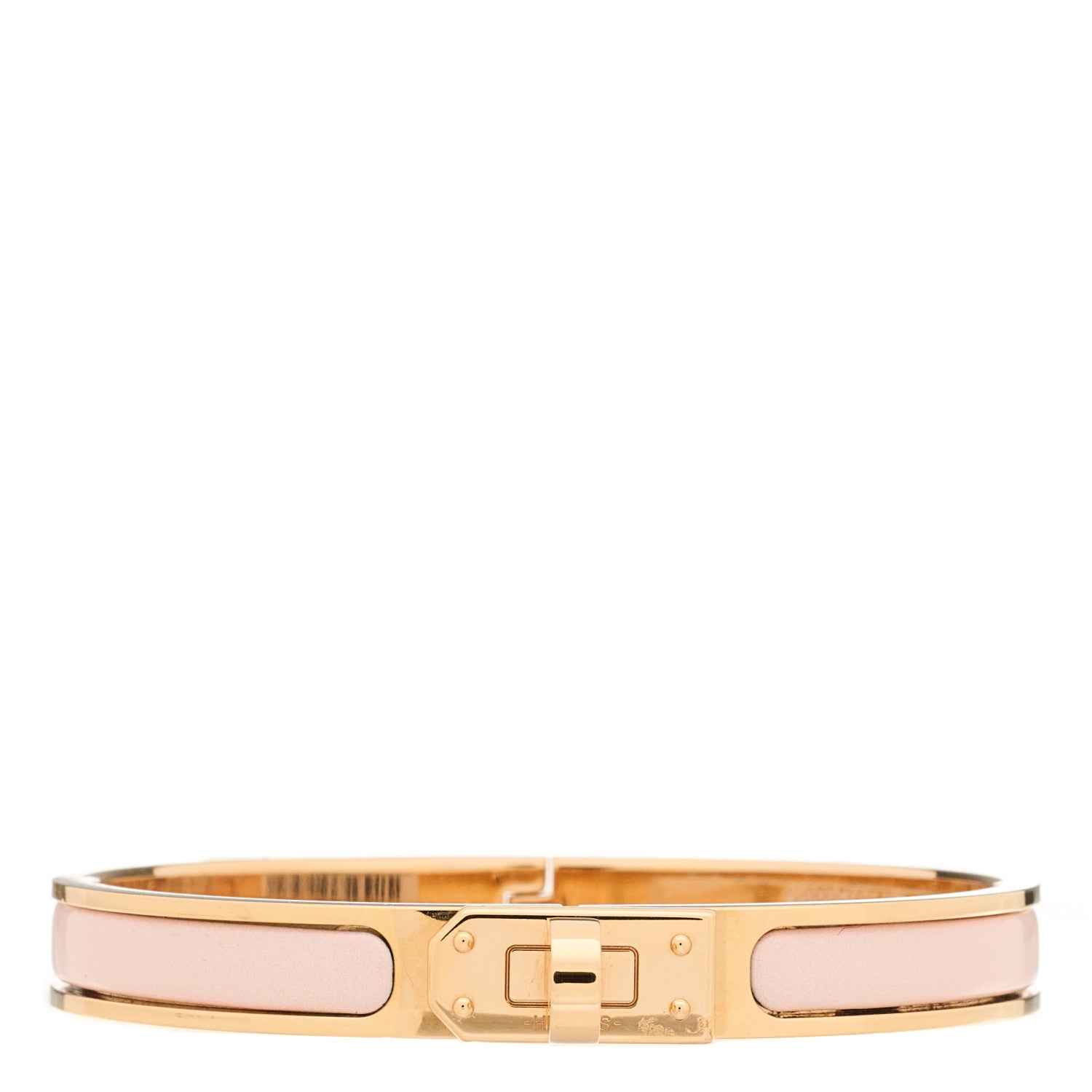 Hermes Enamel Mini Clic Kelly Bracelet PM Rose Candeur 1 of 5