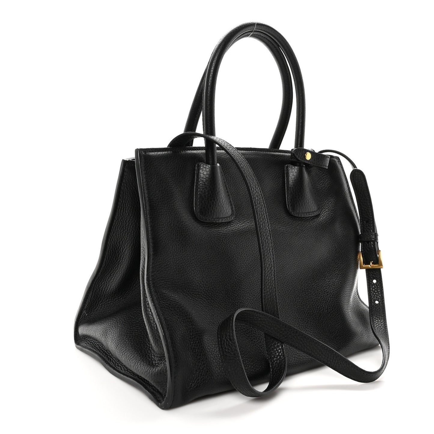 Vitello Daino Shopping Tote Black