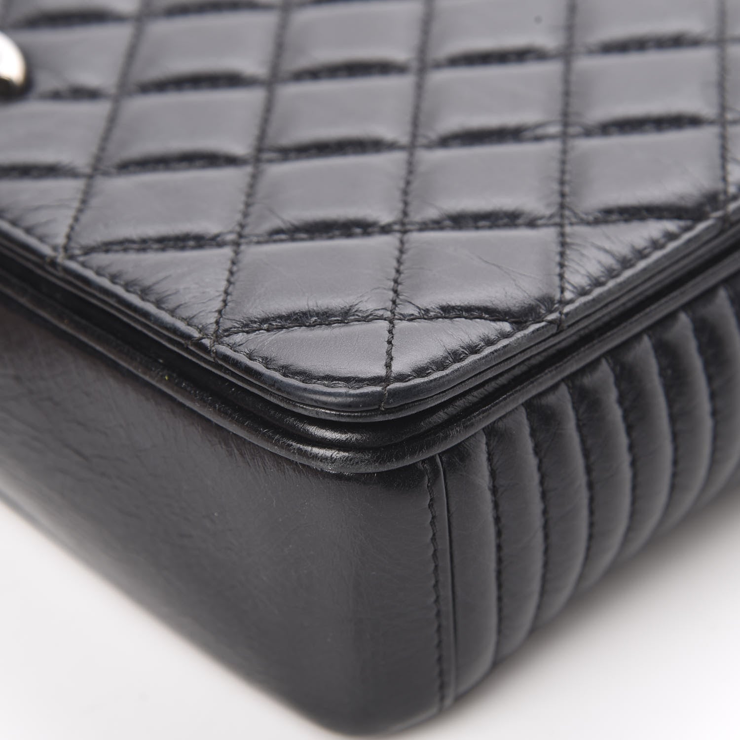 Chanel Glazed Calfskin Quilted Medium Coco Boy Flap Black 16 of 18