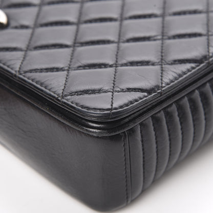 Chanel Glazed Calfskin Quilted Medium Coco Boy Flap Black 16 of 18