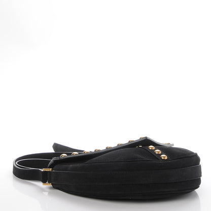 Saint Laurent Suede Y Studs Crossbody Bag Black 4 of 9