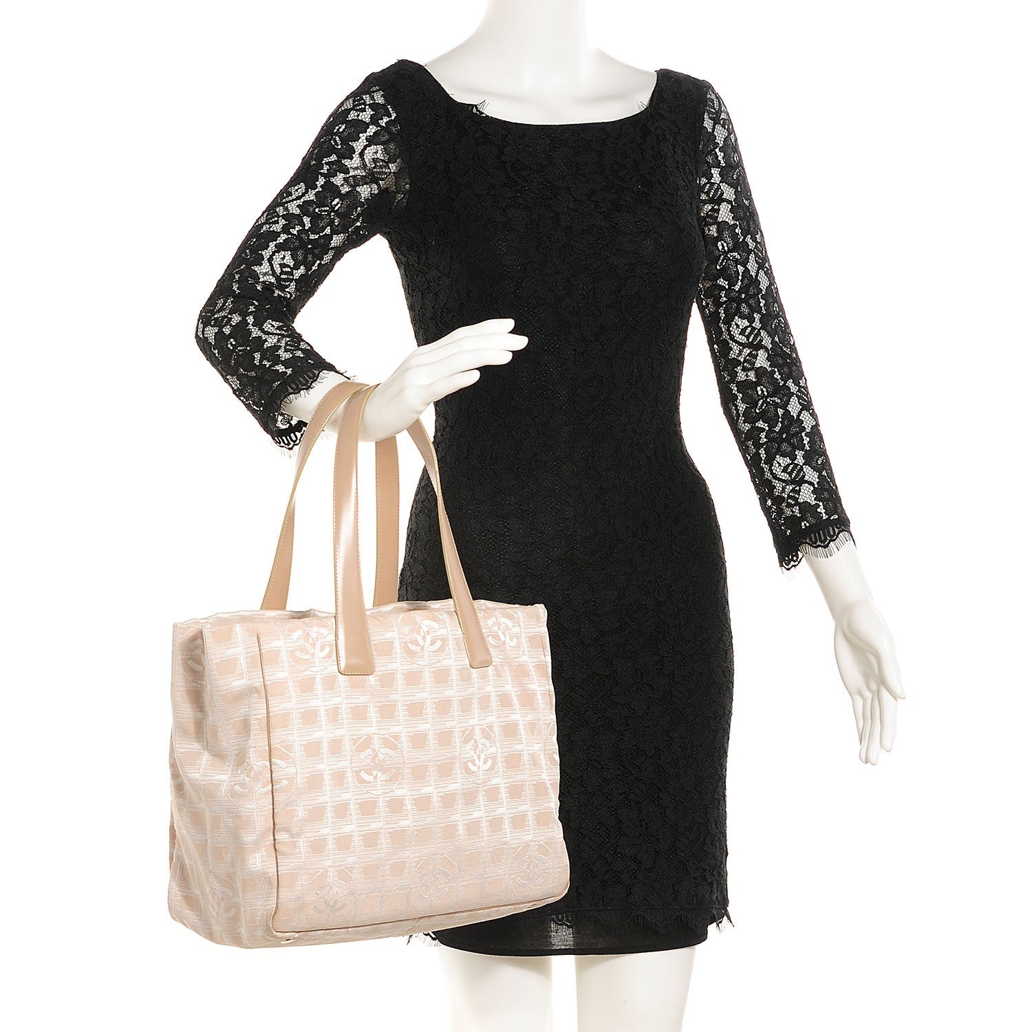 Chanel Nylon Medium Travel Tote Beige 2 of 7