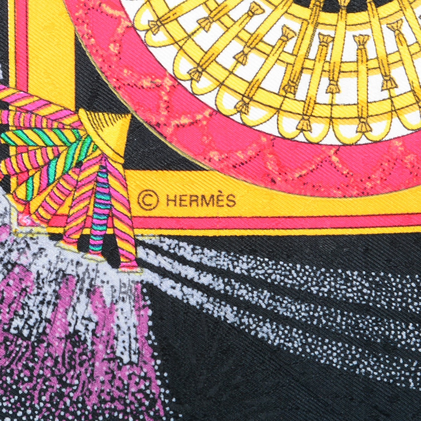 Jacquard Silk Feux d'Artifice Scarf 90