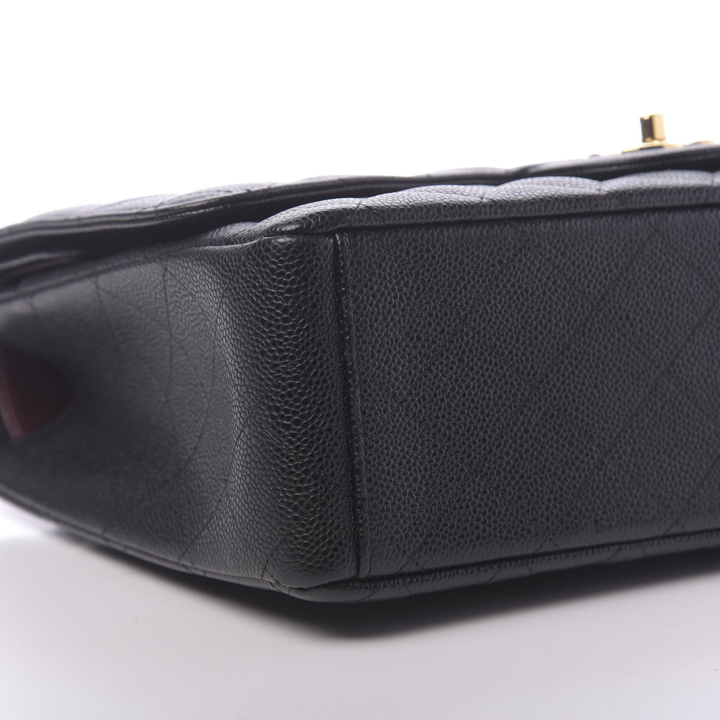 Caviar Quilted Maxi Double Flap Black