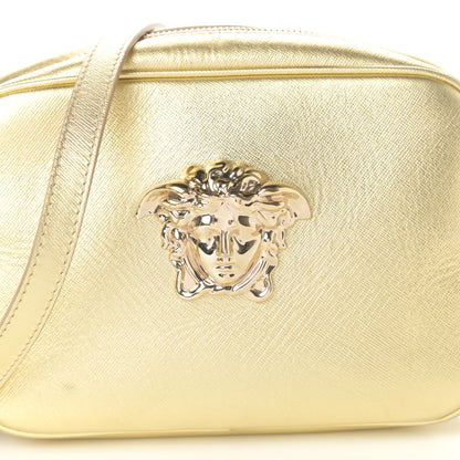 Versace Grained Calfskin Palazzo Medusa Camera Bag Gold 7 of 9
