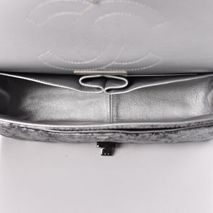Chanel Metallic Caviar Quilted 2.55 Reissue 226 Flap Silver Black 6 of 11