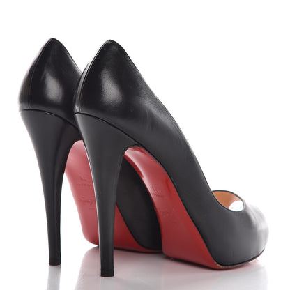 Christian Louboutin Kid Very Prive 120 Pumps 39 Black Red 4 of 10